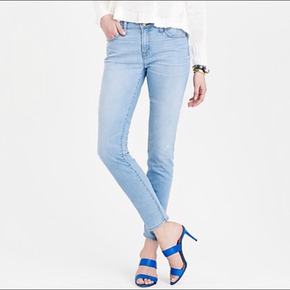 J. Crew Distressed Toothpick Skinny Jeans 27
